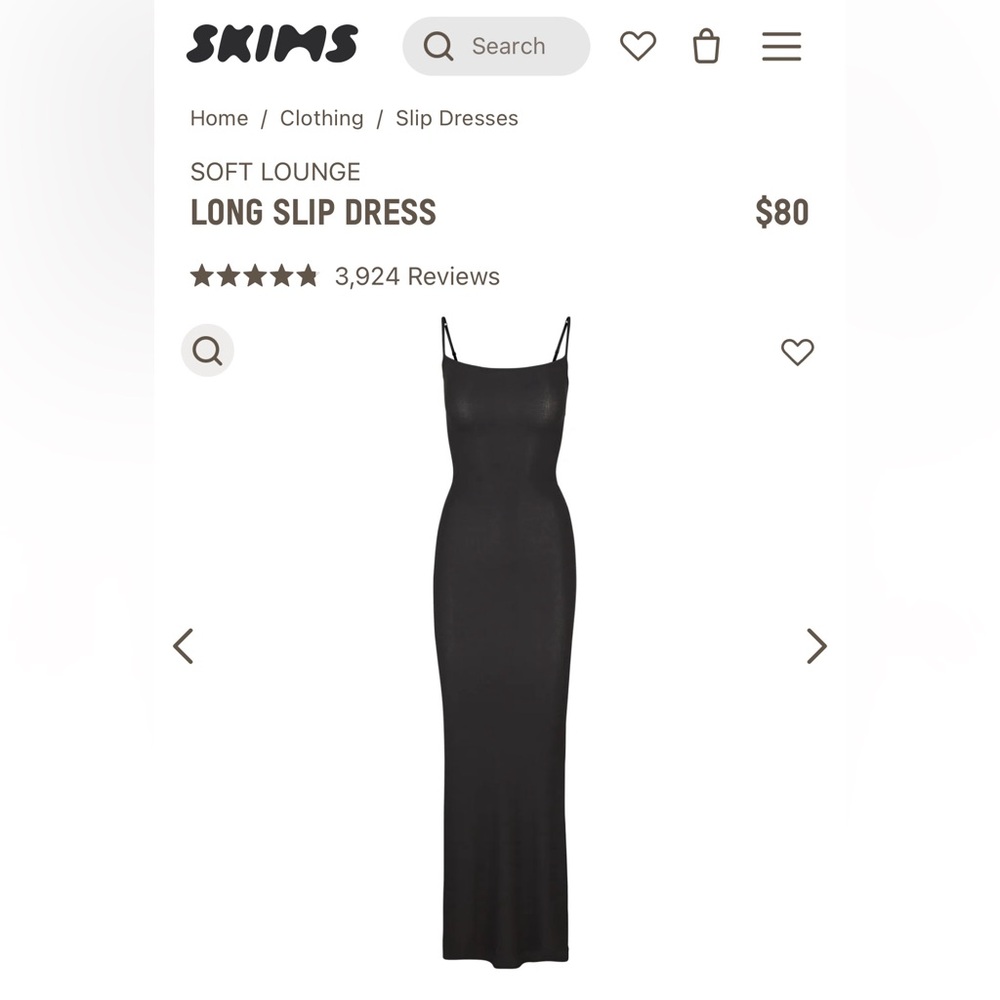 SKIMS XXS SOFT LOUNGE
LONG SLIP DRESS